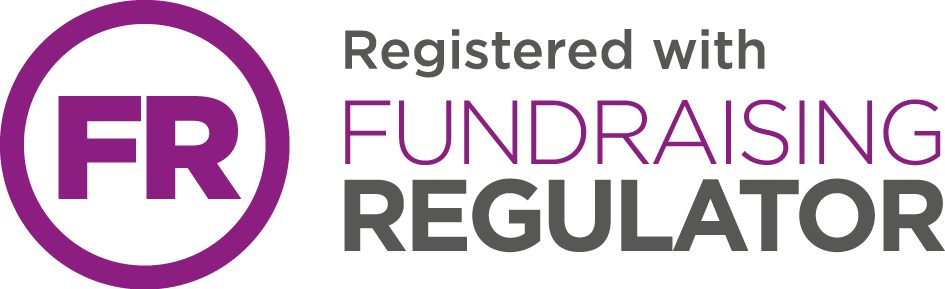 A purple and black fundraising regulator logo.