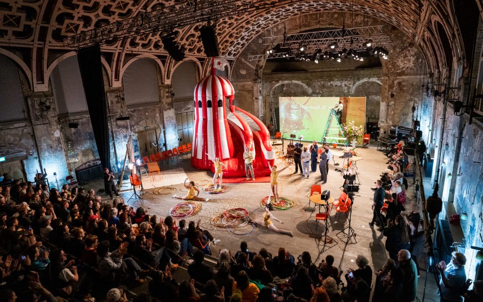 L Quarantine, 12 Last Songs, at Battersea Arts Centre, 2026. Photo_ Ewan Michael Riley